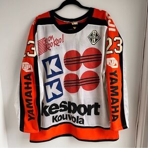 Rare! Vintage Tackla KooKoo Finland Hockey Club Official Game Jersey Size XL‎